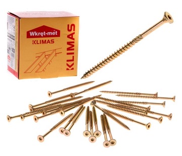 WKRĘTY CIESIELSKIE TORX20 ŁEB STOŻKOWY 300szt DO DREWNA KLIMAS 4x50 mm