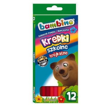 002038 BAMBINO KREDKI TRÓJKĄTNE 12 KOL.