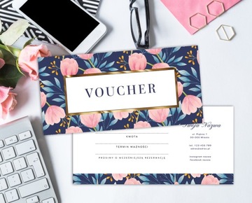 VOUCHER podarunkowy ZAPROSZENIE 100 SZT beauty V12