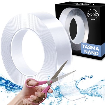 DWUSTRONNA TAŚMA NANO WIELOKROTNEGO UŻYTKU MOCNA