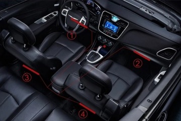 OŚWIETLENIE WNĘTRZA AUTA SAMOCHODU 48 LED RGB 12V