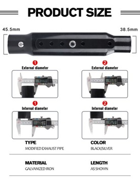 Универсальная выхлопная труба для мотоциклов со встроенным глушителем.