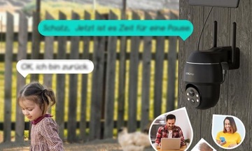 НАРУЖНАЯ СОЛНЕЧНАЯ IP WIFI КАМЕРА 2K 3MPx ЧЕРНАЯ