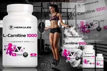 HERKULES L-Carnitine 1000 90caps WYDOLNOŚĆ METABOLIZM BEZ POBUDZENIA LIPOZA
