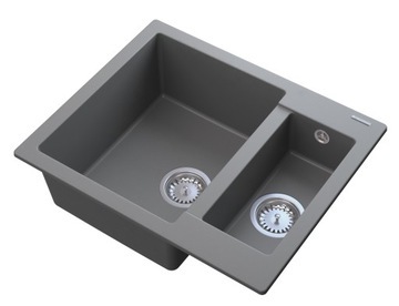 ГРАНИТНАЯ МОЙКА, ПОЛУТОРНАЯ КОРЗИНА, 6 ЦВЕТОВ