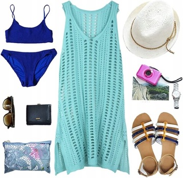 ПАРЕО ЛЕТНЯЯ ТУНИКА ПЛЯЖНОЕ ПЛАТЬЕ АЖУР БОХО