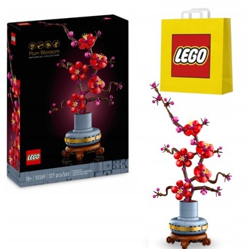 KLOCKI LEGO ICONS 10369 KWIAT ŚLIWY BUKIET KWIATY PREZENT DLA NIEJ + TORBA