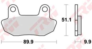 ТОРМОЗНЫЕ КОЛОДКИ TRW LUCAS KH90 ORGANIC HONDA CB 450 84-85, VT 750 83-86, P