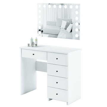 TOALETKA BIAŁA LUSTRO OŚWIETLENIE LED