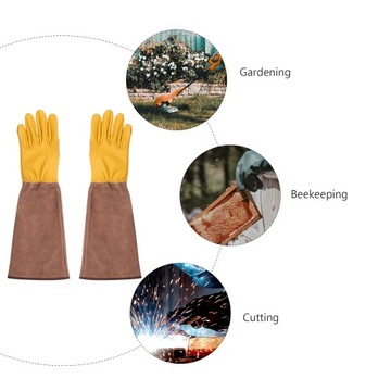 ДЛИННЫЕ САДОВЫЕ ПЕРЧАТКИ С ЗАЩИТОЙ ПОРЕЗОВ