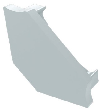 Боковая заглушка для угловых профилей 45 градусов, тип С - Белая, без отверстия