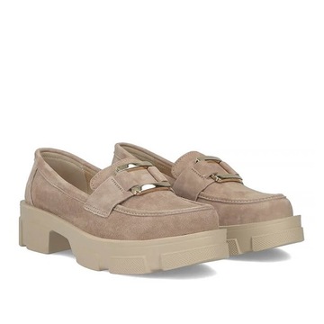 Удобные мокасины на платформе Filippo DP6099/24 BE.