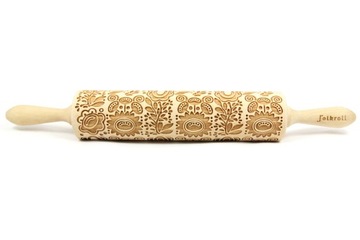 Wałek grawerowany wzór FOLK WĘGIERSKI, duży