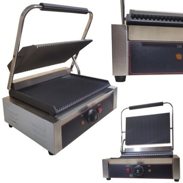 GRILL ELEKTRYCZNY DUŻY Toster kontaktowy Rozkładany Opiekacz bułki tosty