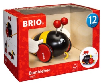 BRIO DREWNIANA PSZCZÓŁKA DO CIĄGNIĘCIA Z RUCHOMYMI SKRZYDŁAMI 016500