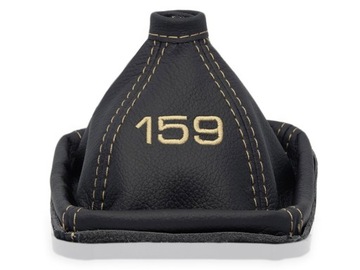 ALFA ROMEO 159 2004-2011 MIESZEK ZMIANY BIEGÓW CZARNA SKÓRA HAFT KREMOWY