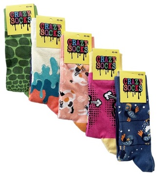 Носки Crazy HIGH SOCKS 5 шт COLORFUL 41-46