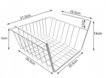 ПОДВЕСНАЯ КОРЗИНА ПОЛКА ДЛЯ ХРАНЕНИЯ ОРГАНИЗАТОР КОРЗИНА МЕТАЛЛИЧЕСКИЙ ШКАФ