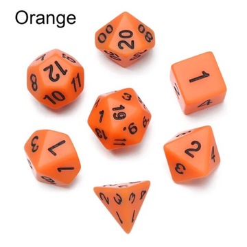 Hot multi-sided 7-Die zestaw kości gra w kości dla TRPG DND akcesoria