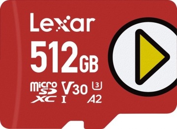 Lexar Play UHS-I 512 ГБ ГБ, micro SDXC, флэш-память класса 10