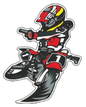 NAKLEJKA PRINT 2szt CROSS ENDURO KTM YAMAHA