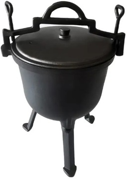 ЧУГУННЫЙ ШАФТ для костра Венгерский ОХОТНИЧИЙ ГОРШОК 8л для путешествий и кемпинга