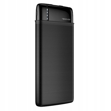 Mały lekki Powerbank Forever 10000mAh czarny 2,4A