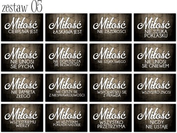 Свадебные таблички ГИМН ЛЮБВИ 16 шт 20х30см