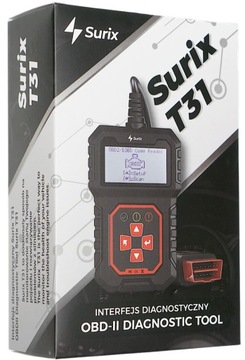 ДИАГНОСТИЧЕСКИЙ ИНТЕРФЕЙС OBD2 СКАНЕР АВТОМОБИЛЬНЫЙ ТЕСТЕР ПОЛЬСКИЙ SURIX T31