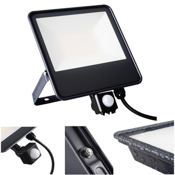 Halogen NAŚWIETLACZ Reflektor PROJEKTOR IQ-LED FL-50W-NW-SE 6000lm CZUJNIK