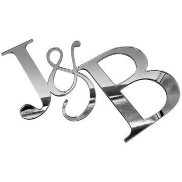 Topper toper na bok tortu dekor z inicjałami INICJAŁY LITERY różne kolory