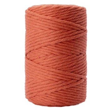 Sznurek bawełniany do makramy terracotta 3mm 100m