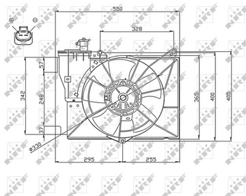 NRF 47746 VENTILÁTOR CHLAZENÍ MOTORU