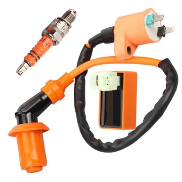 Świeca moduł zapłonowy cewka skuter 4T GY6 139QMB zestaw 3Ccc