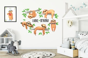 НАКЛЕЙКИ НА НАСТЕНУ ЛЕНЬЦЫ SLOTH 100x200см LE