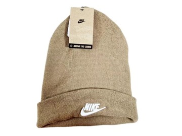 CZAPKA NIKE ZIMOWA UNISEX ROZMIAR UNIWERSALNY | BEŻOWA