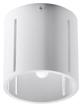 Nowoczesny Plafon sufitowy MAPUTO biały/aluminium