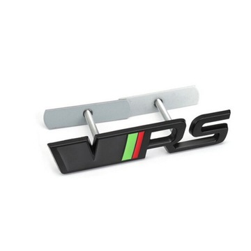 SKODA VRS RS EMBLEMAT W GRILL KODIAQ OCTAVIA RAPID KAROQ SCALA FABIA CZARNY