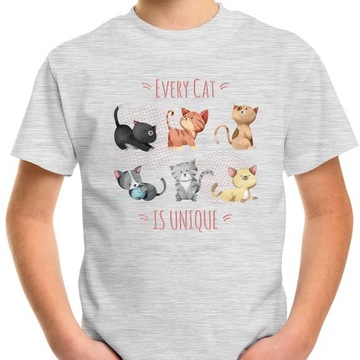 T-SHIRT KOSZULKA DLA DZIECKA KOTY KOTKI 152 SUPER JAKOŚĆ