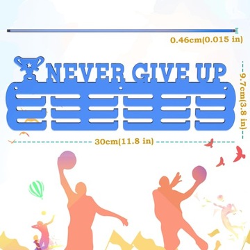 ВЕШАЛКА МЕДАЛЕР ДОСТИЖЕНИЯ СПОРТСМЕНОВ ДЕТСКАЯ КОМНАТА НИКОГДА НЕ СДАВАЙТЕСЬ