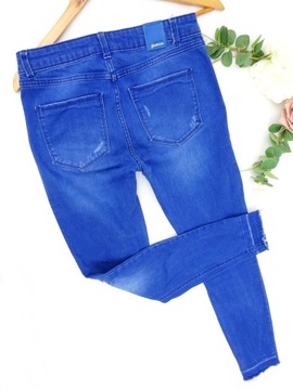 AT44 RURKI JEANS SPODNIE DAMSKIE SKINNY WYSOKI STAN PRZETARCIA XS 34 S 36