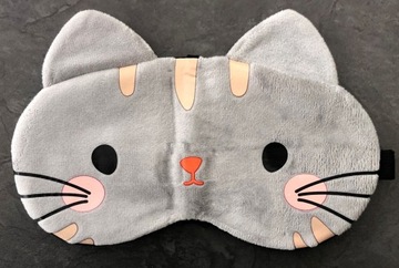 OPASKA NA OCZY MASKA DO SPANIA SNU RELAKSU KOT AKSAMITNA OLDMAN NA GUMCE