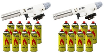2x PALNIK GAZOWY kartusz CERAMICZNY +16x GAZ nabój