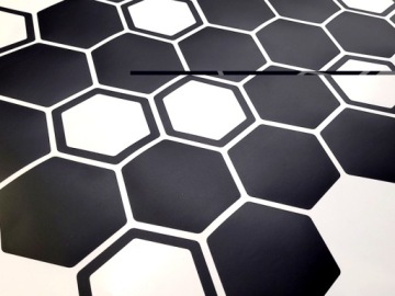 НАКЛЕЙКИ НА АВТОМОБИЛЬНЫЕ СОТЫ ШЕСТИГРАННИКИ 59 шт 6х7