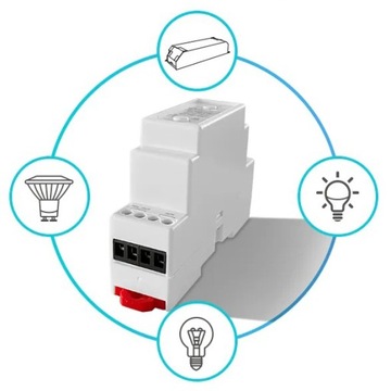 ŚCIEMNIACZ NA SZYNĘ DIN OŚWIETLENIE LED SERIA GL RF 2.4GHz ZIGBEE HUE TUYA