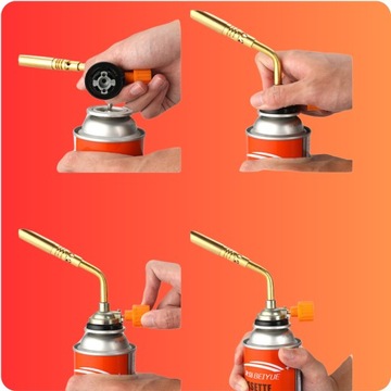 ГАЗОВАЯ ГОРЕЛКА LUTLAMPA ЛАТУННАЯ ЧУГУННАЯ ДЛЯ КАРТРИДЖА + 4 КАРТРИДЖА + БЕСПЛАТНО