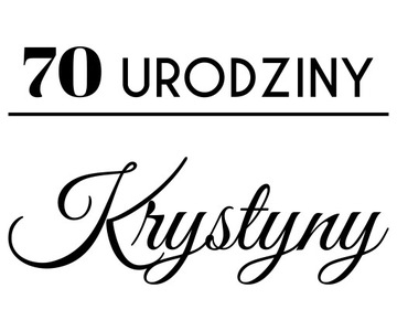 naklejka urodziny Imię 45x28cm na tablicę ściankę