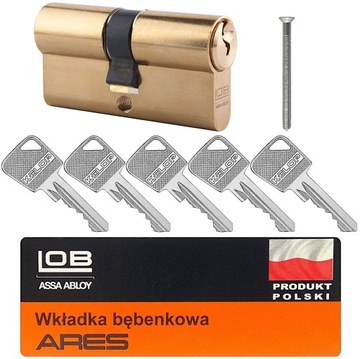 wkładka Lob Ares 30/30 mosiądz 5 kluczy