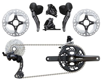 Shimano GRX RX820 2x12s Disc 160mm 11-36T 172,5mm grupa Gravel, Cyclocross