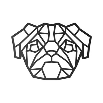 MOPS GEOMETRYCZNY dekoracja ścienna obraz 30cm